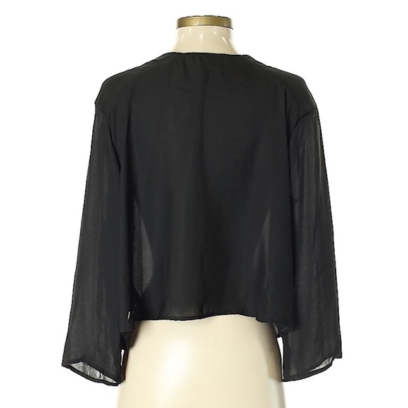 Show Me Your MuMu Black Button Blouse - Picture 2 of 4